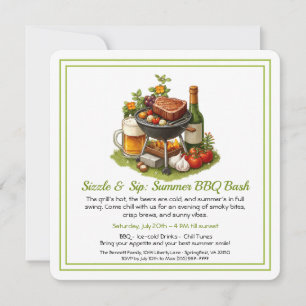 Summer BBQ & Beer Party Invitation