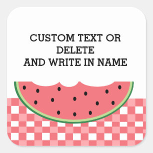 Summer BBQ Company Picnic Watermelon Name Tag