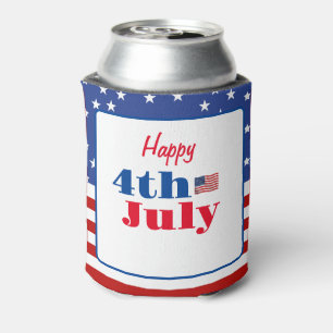 Summer BBQ Family Reunion 4th of July Custom  Can Cooler