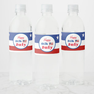 Summer BBQ Family Reunion 4th of July Custom  Water Bottle Label