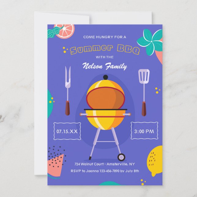 Summer BBQ Invitation (Front)