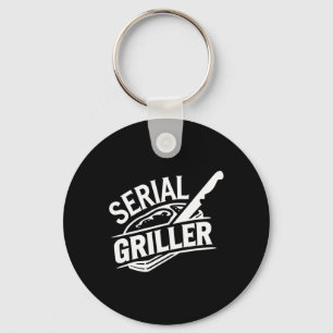 Summer Bbq Party Ckyard Grilling Funny Steak Lover Key Ring