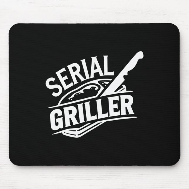 Summer Bbq Party Ckyard Grilling Funny Steak Lover Mouse Mat (Front)