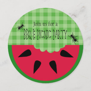 Summer BBQ Picnic Birthday Party Customisable Invitation