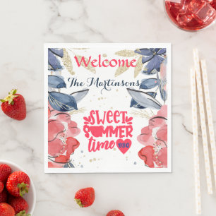 Summer BBQ Picnic Personalised Paper   Napkin