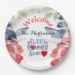 Summer BBQ Picnic Personalised Paper Plate