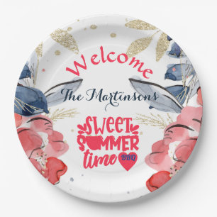 Summer BBQ Picnic Personalized  Paper Plate