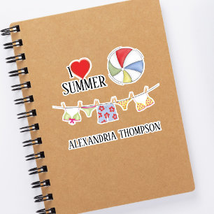 Summer Beach Ball Cute Sticker Pool Party Favour