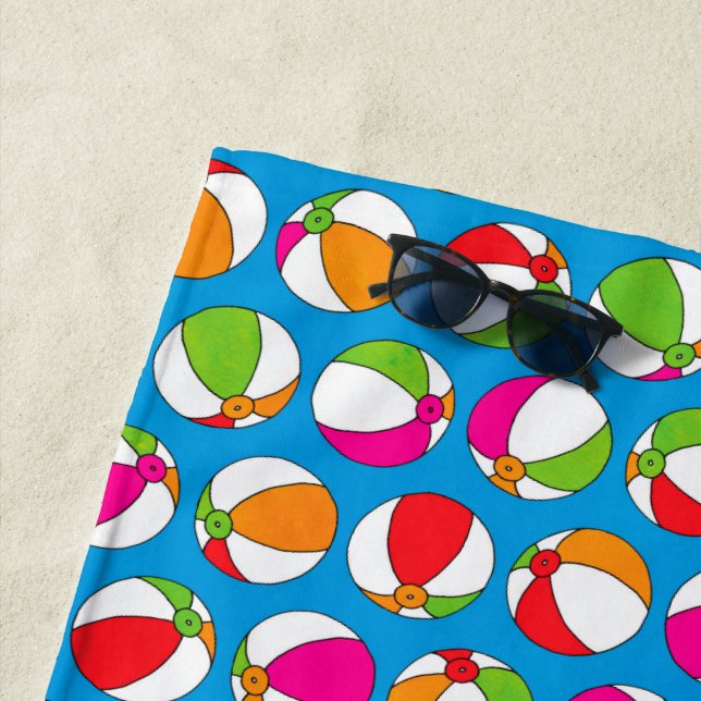 Summer Beach Balls Towel (In Situ)