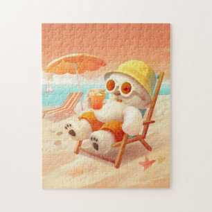 Summer Beach Bear Jigsaw Puzzle
