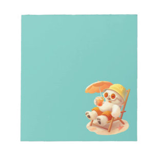 Summer Beach Bear Notepad