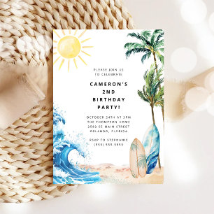 Summer Beach Birthday Party Invitation
