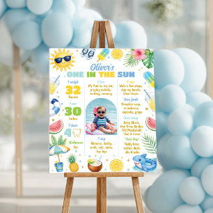 Summer Beach Birthday Photo Milestone Sign
