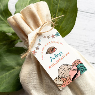 Summer Beach Birthday Thank You Favour Tags