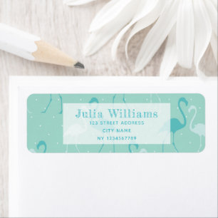 Summer Beach Birthday Turquoise Return Address