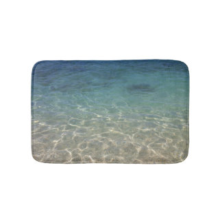 Summer Beach Blue Ocean Water Bath Mat