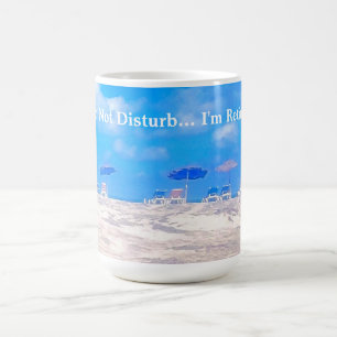 Summer Beach Blue White Retirement Gift  Coffee Mug