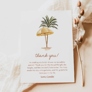 Summer Beach Bridal Shower Thank you Card