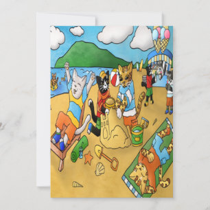 Summer Beach Cats Card