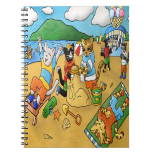 Summer Beach Cats Notebook