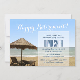 Summer Beach Chairs Retirement Party Invitations