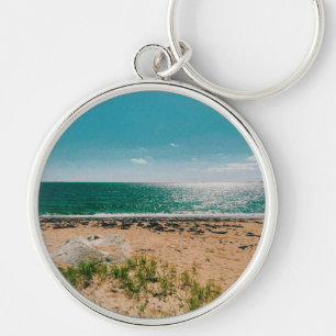 Summer beach day in the Swedish Archipelago Key Ring