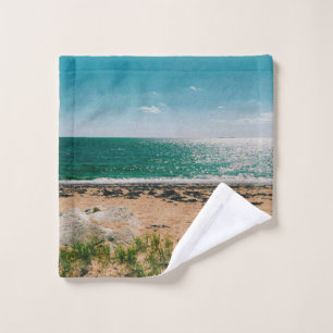 Summer beach day in the Swedish Archipelago  Wash Cloth
