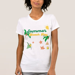 Summer Beach Day T-Shirt Tropical Palm Tree Tee