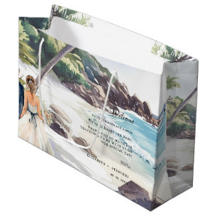 Summer Beach Destination Wedding welcome Large Gift Bag