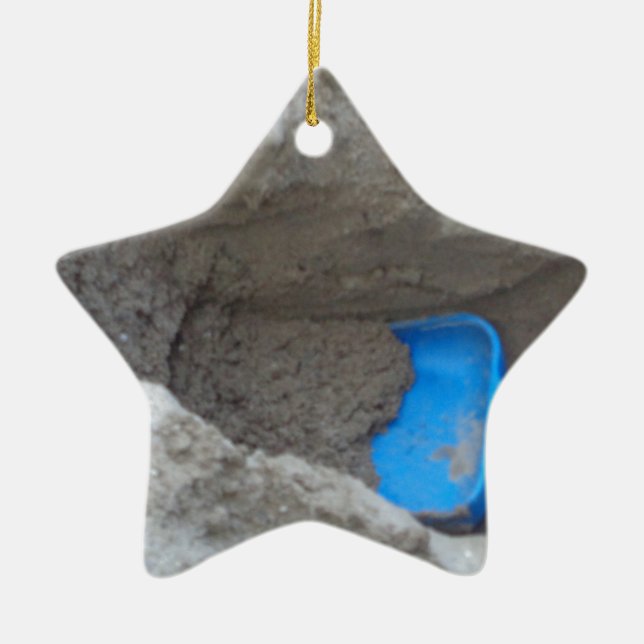 Summer Beach Digging Sand Shovel, Scoop, Playing Ceramic Tree Decoration (Front)