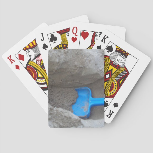 Summer Beach Digging Sand Shovel, Scoop, Playing Playing Cards (Back)