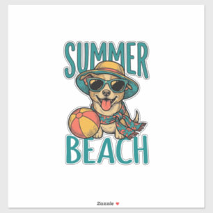 Summer Beach Dog Vintage Sunglasses Shirt Design_1