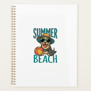 Summer Beach Dog Vintage Sunglasses Shirt Design_1 Planner