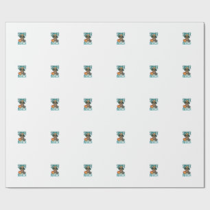 Summer Beach Dog Vintage Sunglasses Shirt Design_1 Wrapping Paper