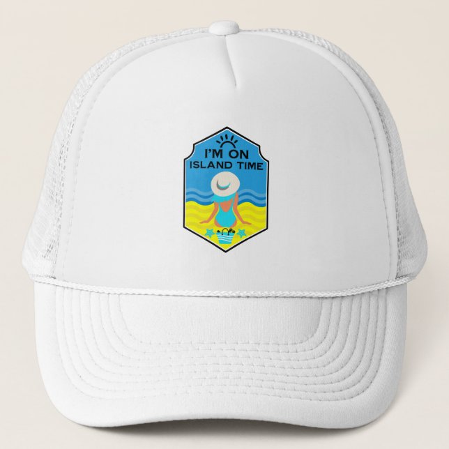 Summer Beach Essential Gift Trucker Hat (Front)