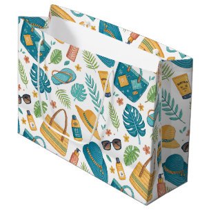 Summer Beach Essentials Pattern (1) Large Gift Bag