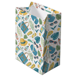 Summer Beach Essentials Pattern (2) Medium Gift Bag