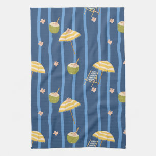 Summer Beach Essentials Pattern (2) Tea Towel
