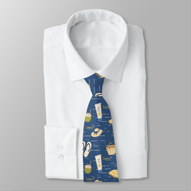 Summer Beach Essentials Pattern (3) Tie (Tied)
