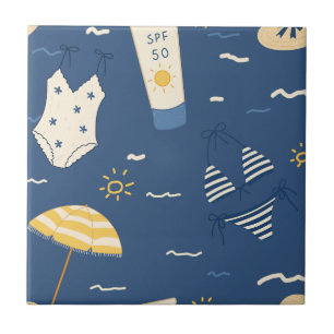 Summer Beach Essentials Pattern (4) Tile