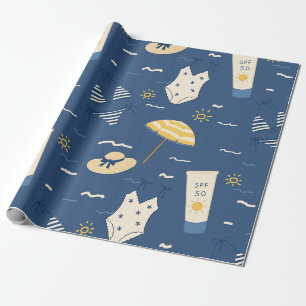 Summer Beach Essentials Pattern (4) Wrapping Paper