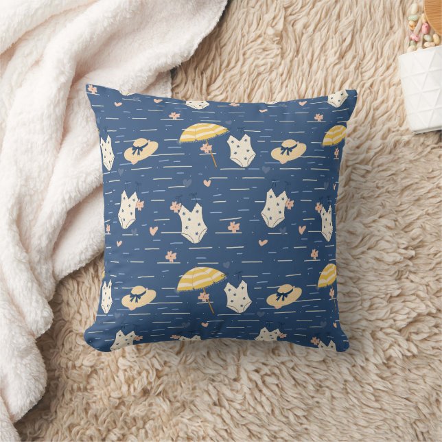 Summer Beach Essentials Pattern (5) Cushion (Blanket)