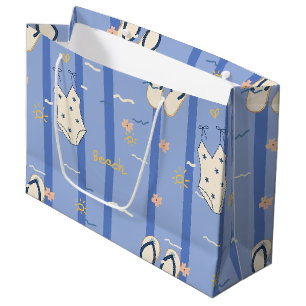 Summer Beach Essentials Pattern (6) Large Gift Bag