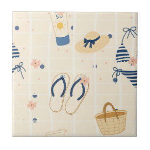 Summer Beach Essentials Pattern (8) Tile
