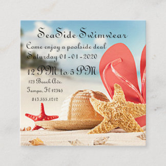 Summer Beach Event Party Business Card