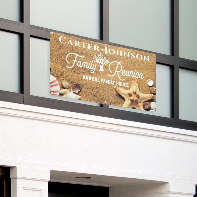 Summer Beach Family Reunion Banner (Outside Building)