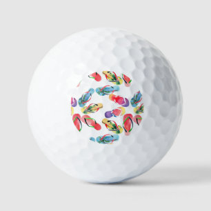 Summer Beach Flip Flops Pattern Golf Balls