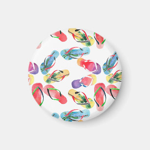 Summer Beach Flip Flops Pattern Magnet