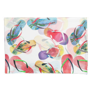 Summer Beach Flip Flops Pattern Pillowcase
