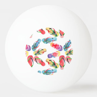 Summer Beach Flip Flops Pattern Ping Pong Ball